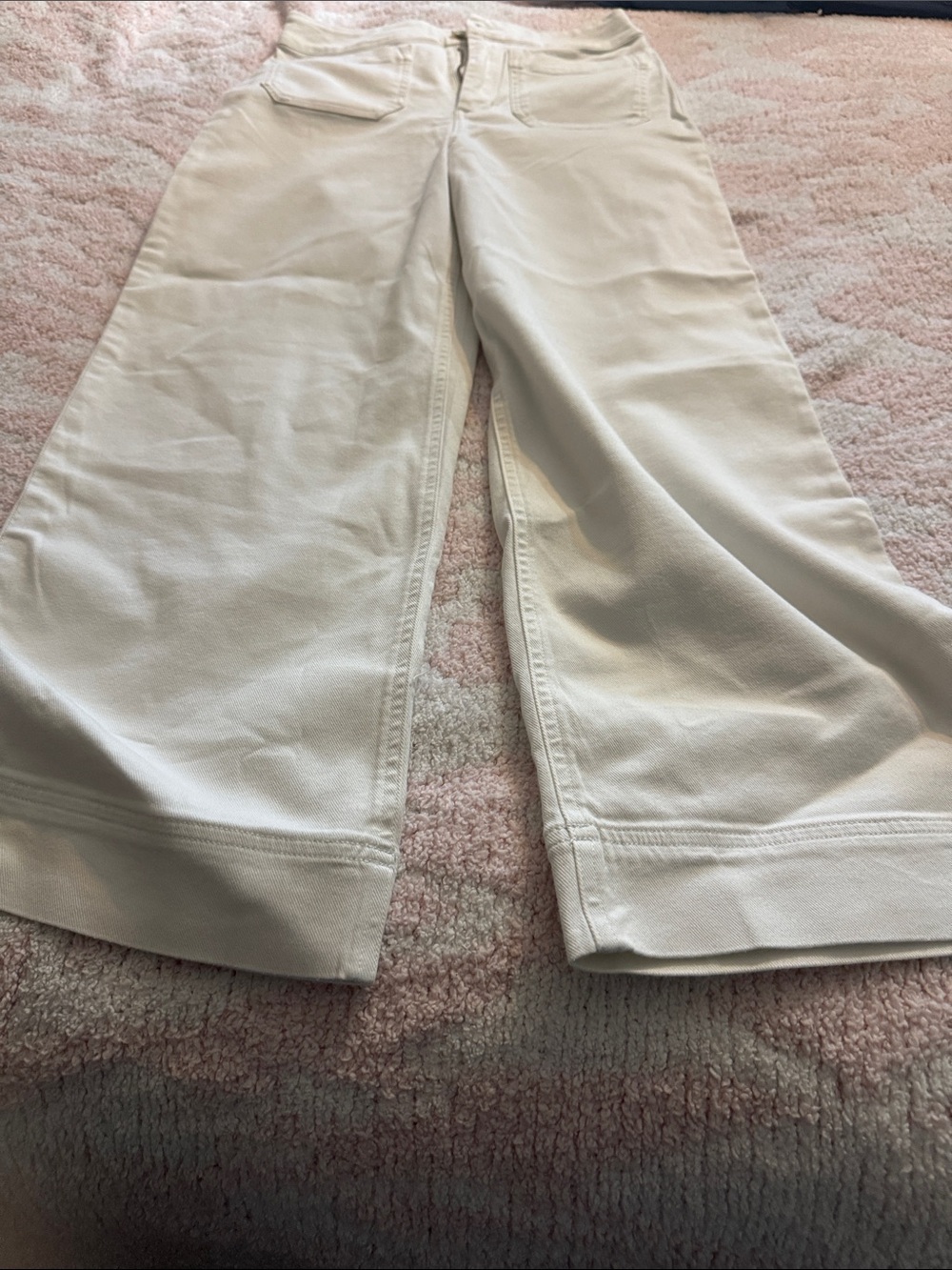 Travis Mathew Cream Casual Pants with wide leg